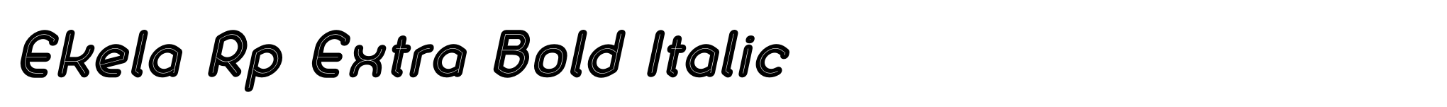 Ekela Rp Extra Bold Italic image